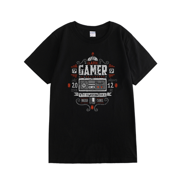 Camiseta de Algodón Puro para Gamer - Cuello Redondo Talla Grande