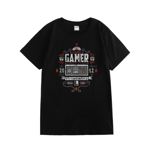 Camiseta de Algodón Puro para Gamer - Cuello Redondo Talla Grande - Image 2
