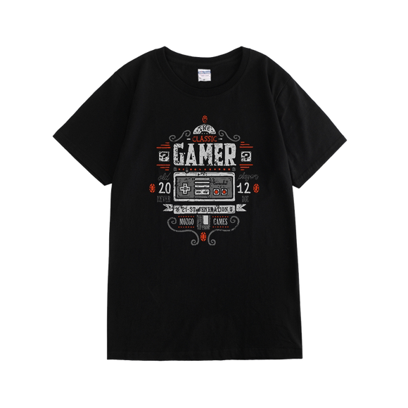 Men's Plus Size Gamer Pure Cotton Crew Neck T-Shirt