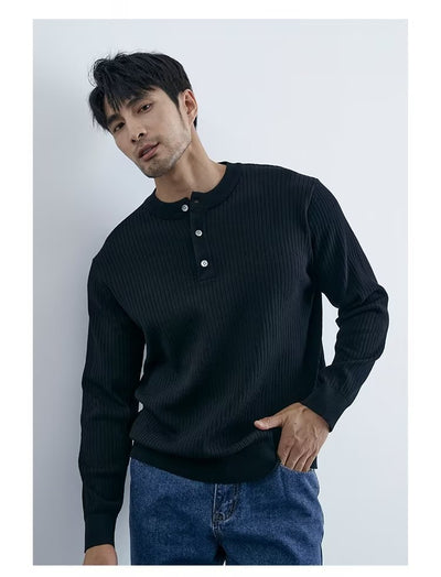 Suéter Ejecutivo Preppy de Manga Larga para Hombre - Image 19