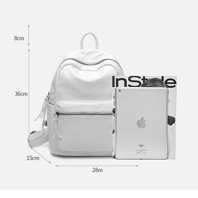 Mochila de Cuero Suave Lavado Fashion para Mujer - Image 8