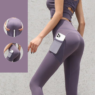 Pantalones Deportivos Cintura Alta con Efecto Realce en Cadera Melocotón - Image 11