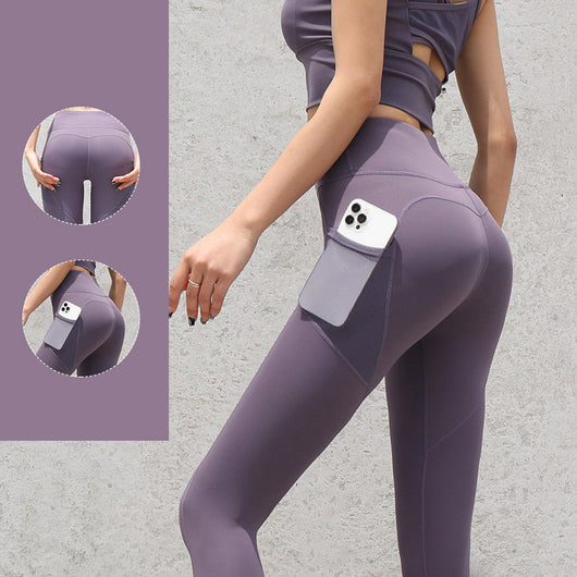 Pantalones Deportivos Cintura Alta con Efecto Realce en Cadera Melocotón - Image 11