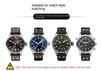 Correa de Reloj de Cuero Genuino Portugués Fire Jet - Image 17