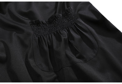 Abrigo Trench Coat Negro Entallado de Manga Larga para Mujer - Image 12
