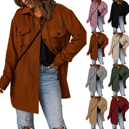 Chaqueta de Pana para Mujer - Elegancia Casual en Tono Sólido - Image 4