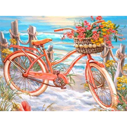 Kit Pintura de Diamantes Cuadrada Playa y Bicicleta - Image 4