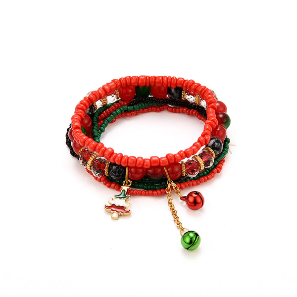 Pulsera Tejida de Moda con Detalles en Contraste para Mujer