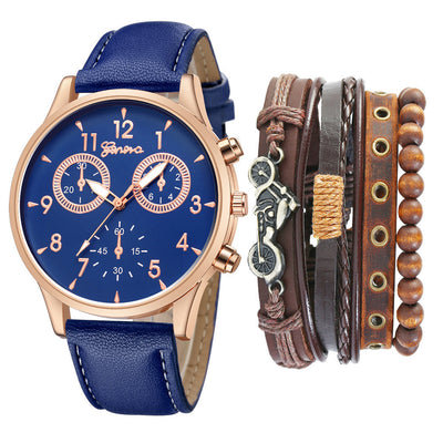 Reloj Pulsera Punk con Cinturón y Brazalete Doble Esfera - Image 13