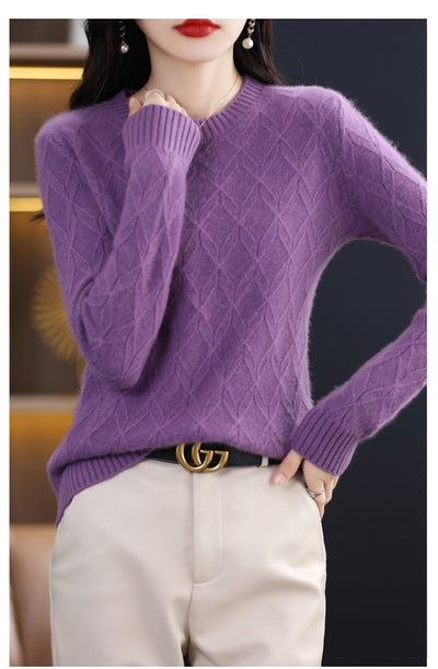 Suéter Jacquard Grueso para Mujer - Abrigo Cálido Otoño Invierno - Image 26