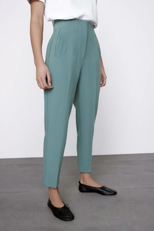 Pantalones Slim Fit Cintura Alta Elegantes - Image 4