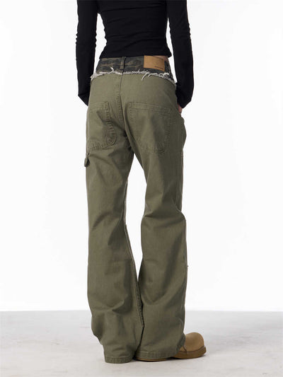 Pantalones Cargo Rotos Rectos Estilo Logging Casual - Image 10