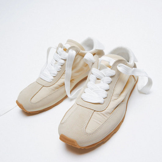 Zapatos Estilo Dad Beige con Costuras Retro - Comodidad Suave - Image 13
