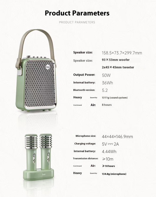 Sistema de Parlante Bluetooth con Dos Micrófonos para Familia - Image 11