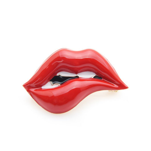 Broche Gota de Aceite Labial Rojo - Pasador Esmaltado Versátil - Image 6