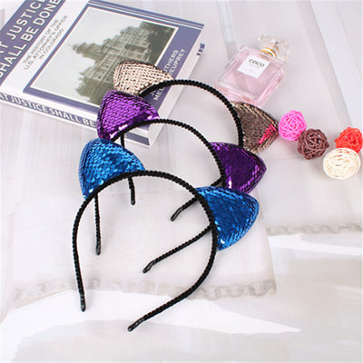 Diadema de Orejas de Gato Lentejuelas - Accesorios para el Cabello Infantiles