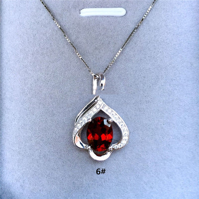 Colgante de Granate Mozambique Rojo Natural para Mujer - Image 11