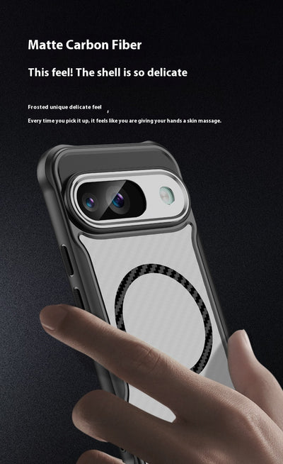 Funda Magnética de Fibra de Carbono Transparente para Celular - Image 23