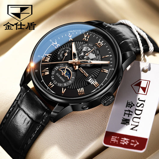 Reloj Mecánico Automático de Moda con Tres Esferas y Seis Agujas - Image 2