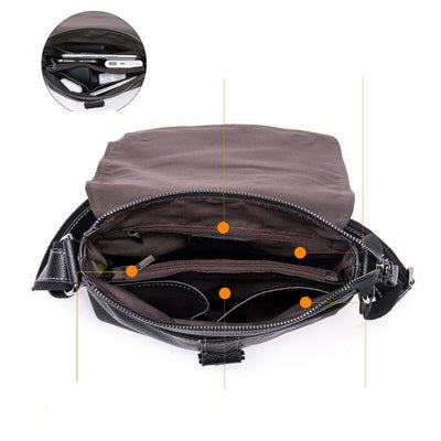 Bolsa de Cuero Genuino Grande para Hombre con Capacidad Expandible - Image 9