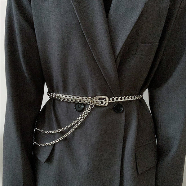 Cinturón Metálico Decorativo para Mujer - Cadena de Cintura Elegante para Jeans y Vestidos