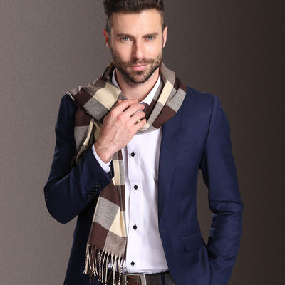 Bufanda Escocesa para Hombre Invierno Cálida Estilo Europa - Image 3
