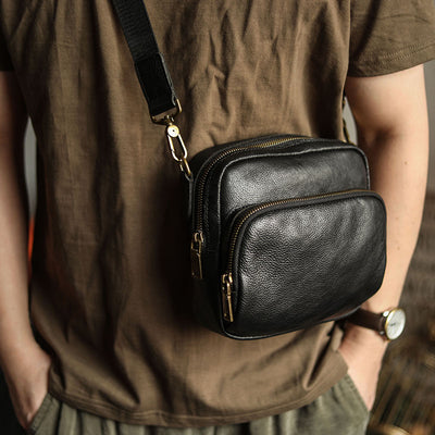 Bolsa Bandolera de Cuero Genuino para Hombre - Image 8