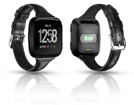 Reloj Inteligente de Cuero con Diseño T Compacto
