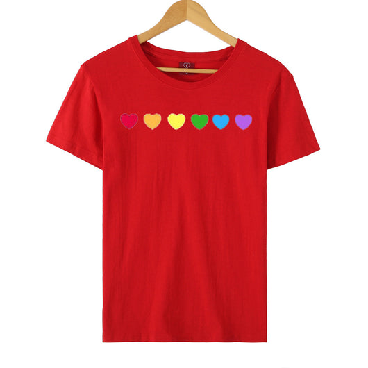 Playera Estampada Corazón Arcoíris Manga Corta - Image 22