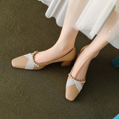 Zapatos de Dama Elegantes con Perlas Decorativas - Image 9