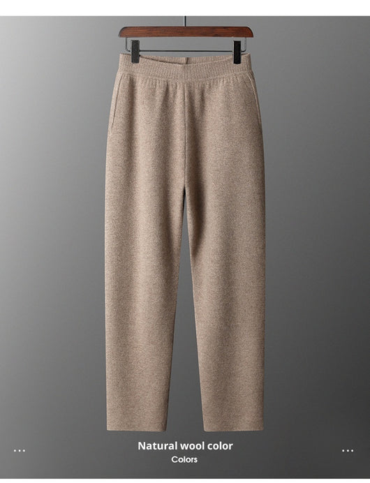 Pantalones de Cachemira Gruesa Talle Alto para Hombre - Image 16