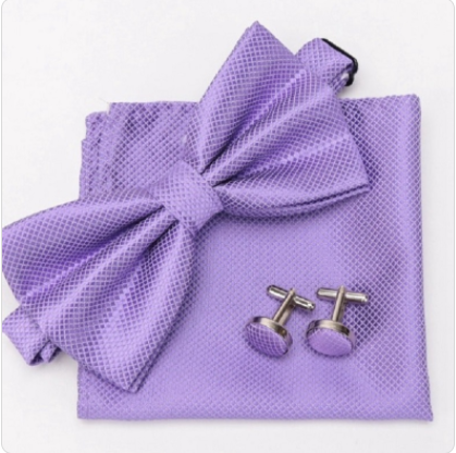 Conjunto Elegante de Corbatín y Pañuelo Cuadrado Estilo Británico a Cuadros para Caballero - Image 8