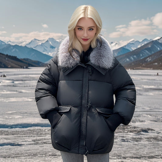 Abrigo Acolchado Oversized de Algodón para Tallas Grandes