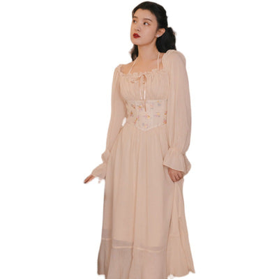 Vestido Largo de Manga Larga Diseño Retro Francés - Image 10