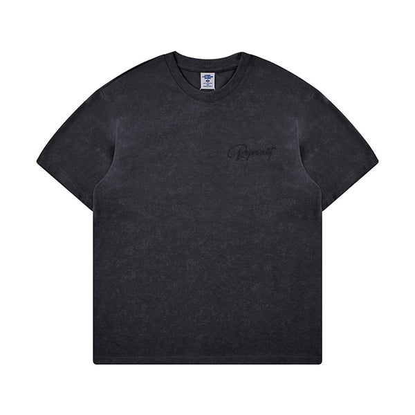 Camiseta Retro Holgada con Bordado a Máquina - Estilo Vintage Lavado para Hombre - Image 6