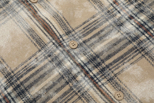 Camisa Cuadros Estilo Retro Americano con Estampado Vintage - Image 10