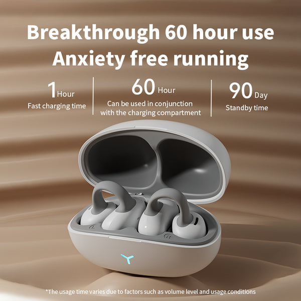 Auriculares Inalámbricos Clip-on Bluetooth con Cancelación de Ruido y Batería Extendida
