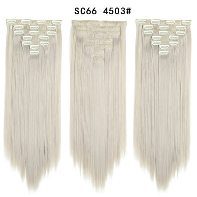 Set de Extensiones de Cabello con 16 Clips - Peluca de Fibra Sintética Premium - Image 31