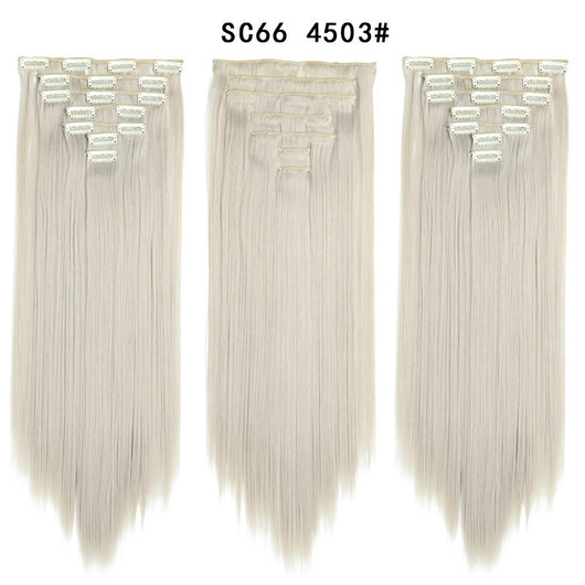 Set de Extensiones de Cabello con 16 Clips - Peluca de Fibra Sintética Premium - Image 31