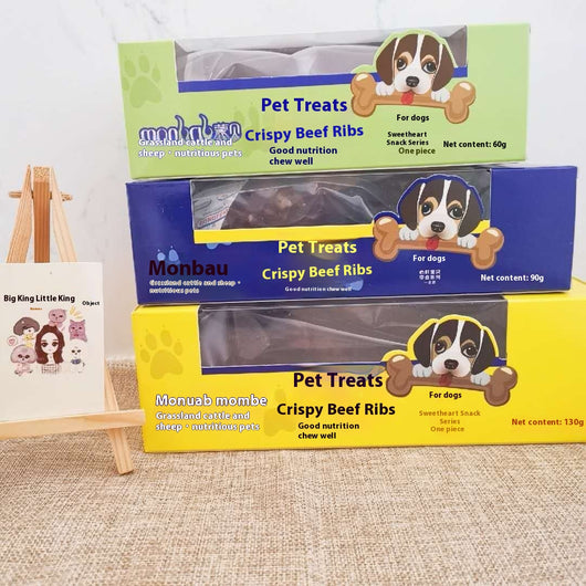 Hueso de Tuétano Larga Duración para Perros - Snack Masticable de Res