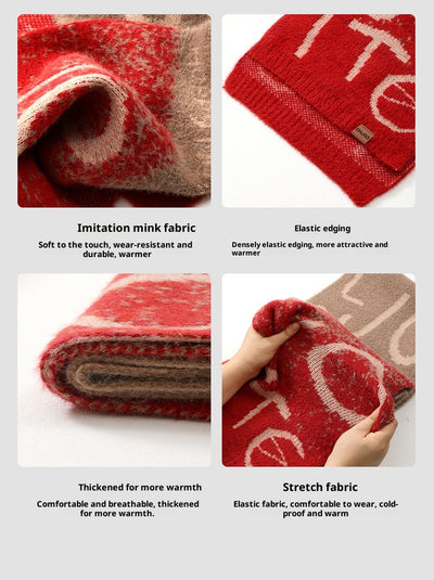 Conjunto de 3 Piezas: Gorro, Bufanda y Guantes de Felpa Jacquard Gruesa - Image 15