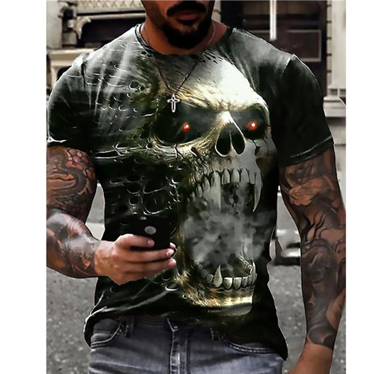 Camiseta Oversize Manga Corta con Impresión 3D para Hombre - Image 5
