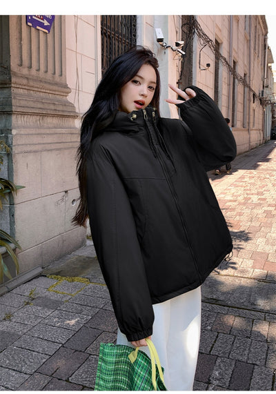 Chaqueta Acolchada Impermeable con Capucha y Doble Cierre para Mujer - Image 19