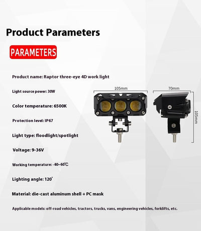 Luces Exteriores LED Raptor 30W de Alto Rendimiento - Image 6
