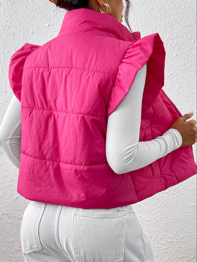 Chaleco Térmico Acolchado de Algodón con Cuello Alto Slim - Image 13