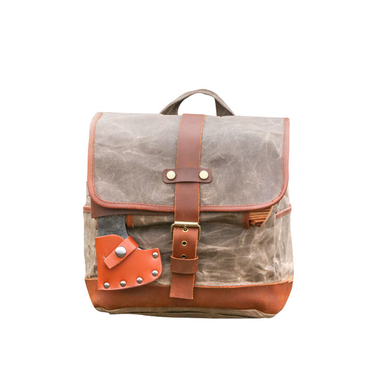 Mochila de Campaña 20L Impermeable Estilo Retro en Lona Encerada - Image 6