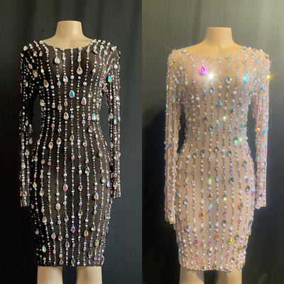 Vestido Corto de Fiesta con Brillantes para Cumpleaños - Image 5