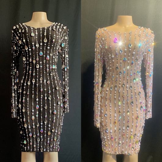 Vestido Corto de Fiesta con Brillantes para Cumpleaños - Image 5
