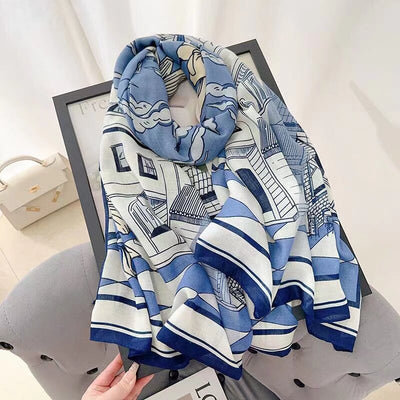Foulard de Algodón y Lino Ligero - Pareo Sedoso Protección Solar para Playa y Viajes - Image 6