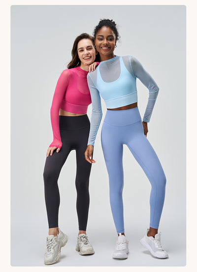 Playera Deportiva Reductora de Malla para Mujer - Manga Larga Transpirable de Secado Rápido - Image 16